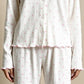 MAISIE – Heart Print Ribbed Knit Pajama Set - Pink Heart