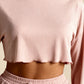 HOLLY – Ribbed Knit Crop & Short Lounge Set - Ecru