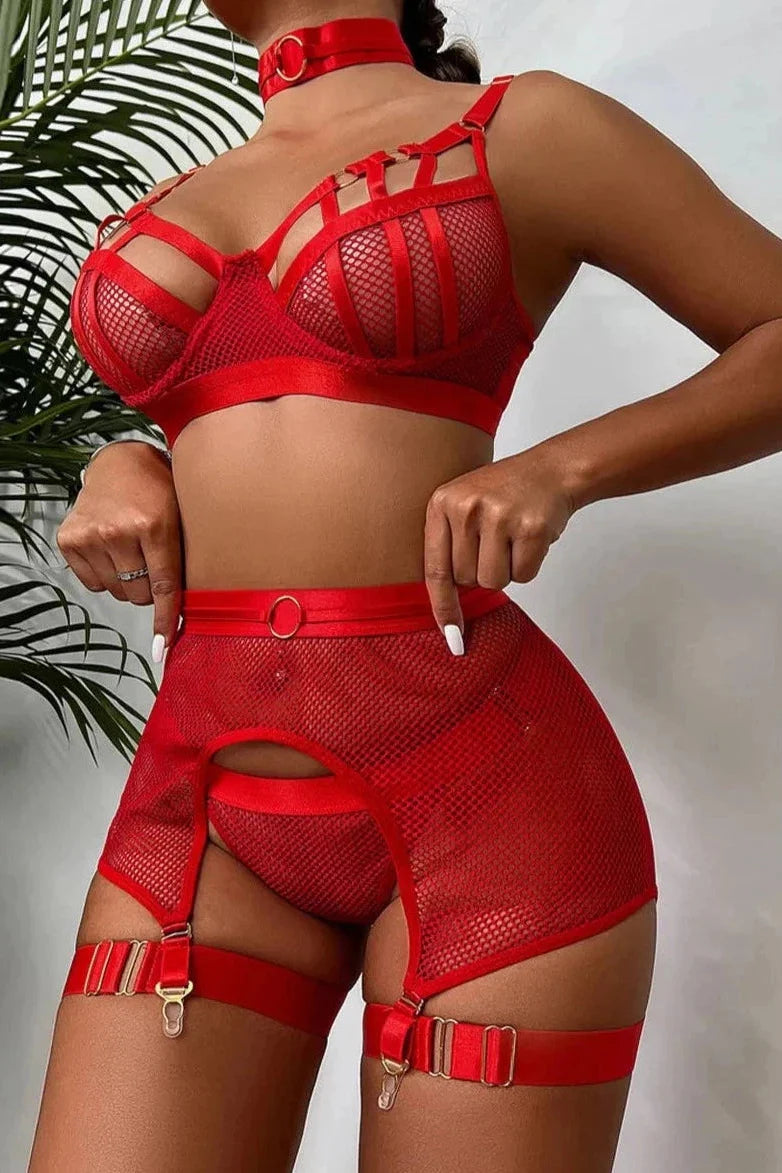 LINA – Underwired Lace & Linen Unlined Set - Linen