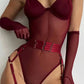NOVA – High-Stretch Sheer Broadcloth Bodysuit - Noir