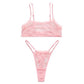 ELISE – Ruffled Lace & Sheer Bralette Set - White