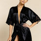 LUNA – Satin & Lace Sleeve Kimono Robe