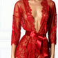 ROSA – Red Sheer Lace Kimono Robe