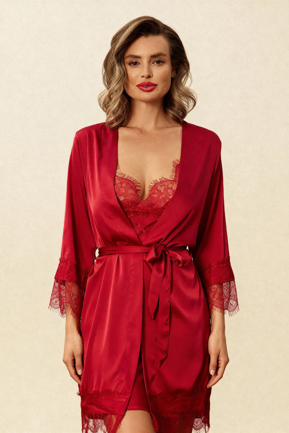 EVA – Satin Slip & Robe Duo Set