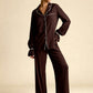 GENEVIEVE – Satin & Contrast Piping Pajama Set