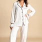 GENEVIEVE – Satin & Contrast Piping Pajama Set