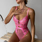 HELENA – Sheer Lace & Dotted Mesh Bodysuit - Multi Color