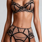 ONA – Noir Lace & Satin Three-Piece Set - Noir