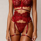 ROJA – Rouge Floral Lace Five-Piece Set - Rouge