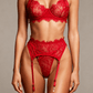 ROX – Rouge Integrated Choker Lingerie Set - Rouge