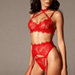 ROX – Rouge Integrated Choker Lingerie Set - Rouge