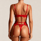 ROX – Rouge Integrated Choker Lingerie Set - Rouge