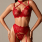 ROX – Rouge Integrated Choker Lingerie Set - Rouge