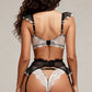 ELZA – Noir & Nude Contrast Lace Set - Noir & Nude