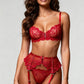 FLA – Rouge Tulle & Embroidery Glove Set - Rouge