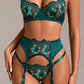 ZEM – Emerald & Ice Blue Embroidery Couture Set - Green & Blue