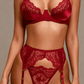 EMB – Three-Piece Lingerie Set - Bordeaux