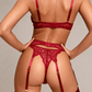 EMB – Three-Piece Lingerie Set - Bordeaux