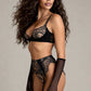 BREA – Noir Lace Three-Piece Lingerie Set - Noir