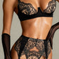 BREA – Noir Lace Three-Piece Lingerie Set - Noir