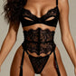 NYRA – Noir Lace Open-Detail Three-Piece Set - Noir