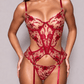 MIRA – Three-Piece Lingerie Set - Rouge