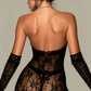 DIVA – Noir Lace Babydoll with Gloves - Noir